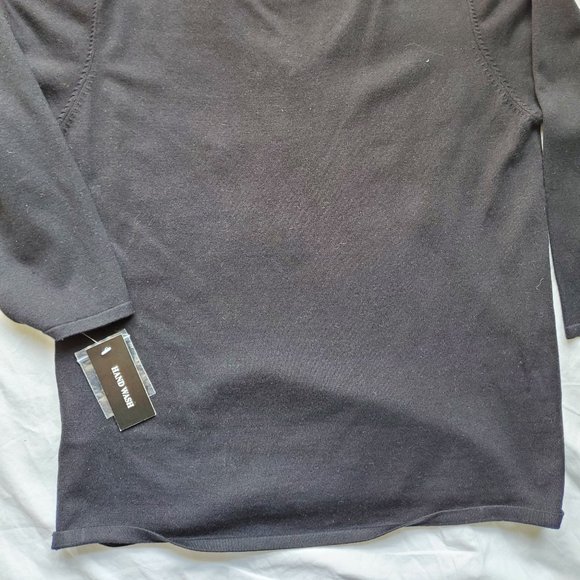 Peter Nygard black knit top with bling V neck sz L NWT - Picture 5 of 5